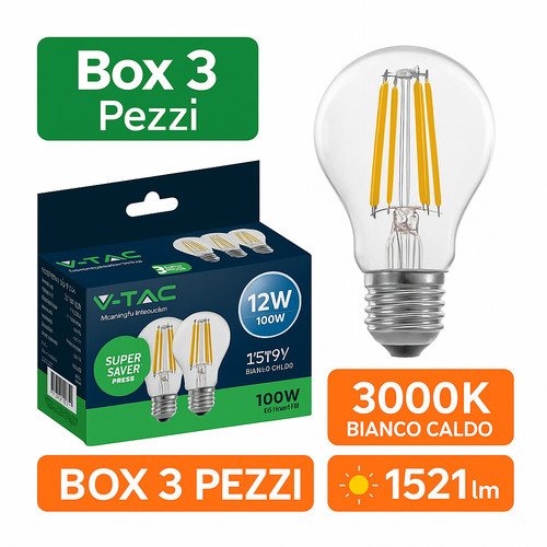 Tac lampadina led e27 - v-tac, 12w
