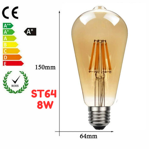 Lampada e27 st64 led edison - lampada, 8w