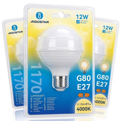 Aigostar lampadina globo - globo, led