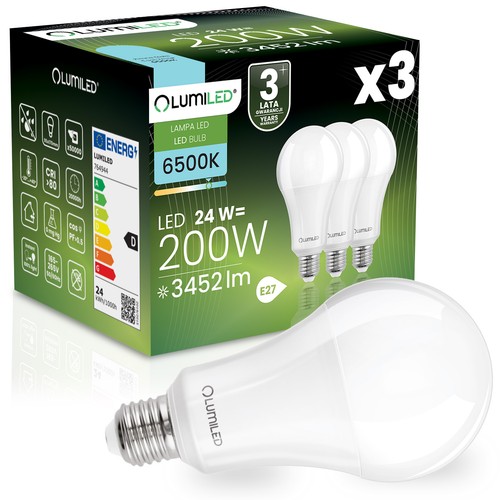 Led lampe e27 - 24w, =